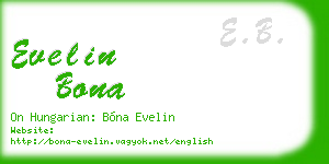 evelin bona business card