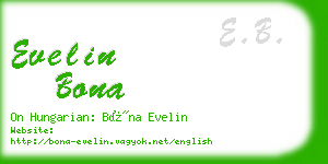 evelin bona business card